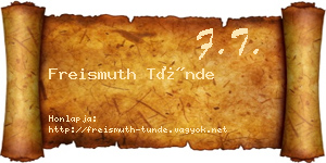 Freismuth Tünde névjegykártya