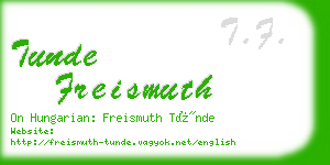 tunde freismuth business card